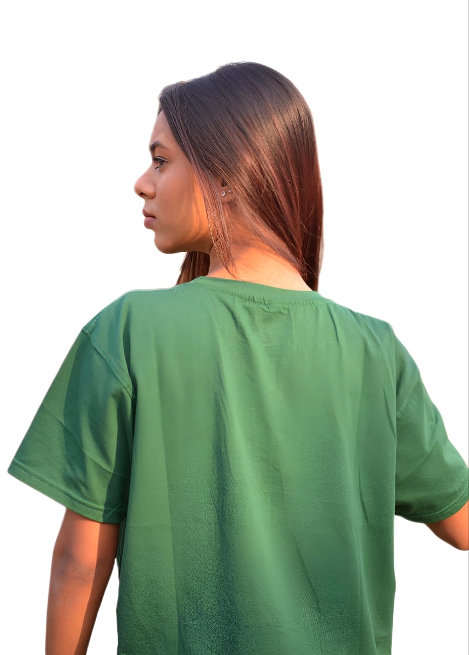 MHO India Bengali Typography Green T-Shirt | Unisex Regular Fit | “ল্যাদ লগনে জন্ম”