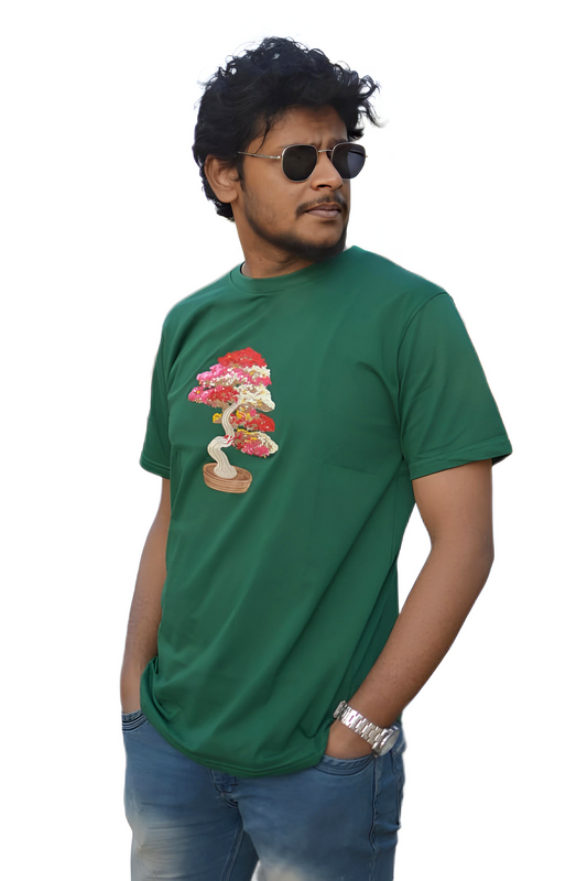 Embroidered Bonsai Tree T-Shirt | MHO India