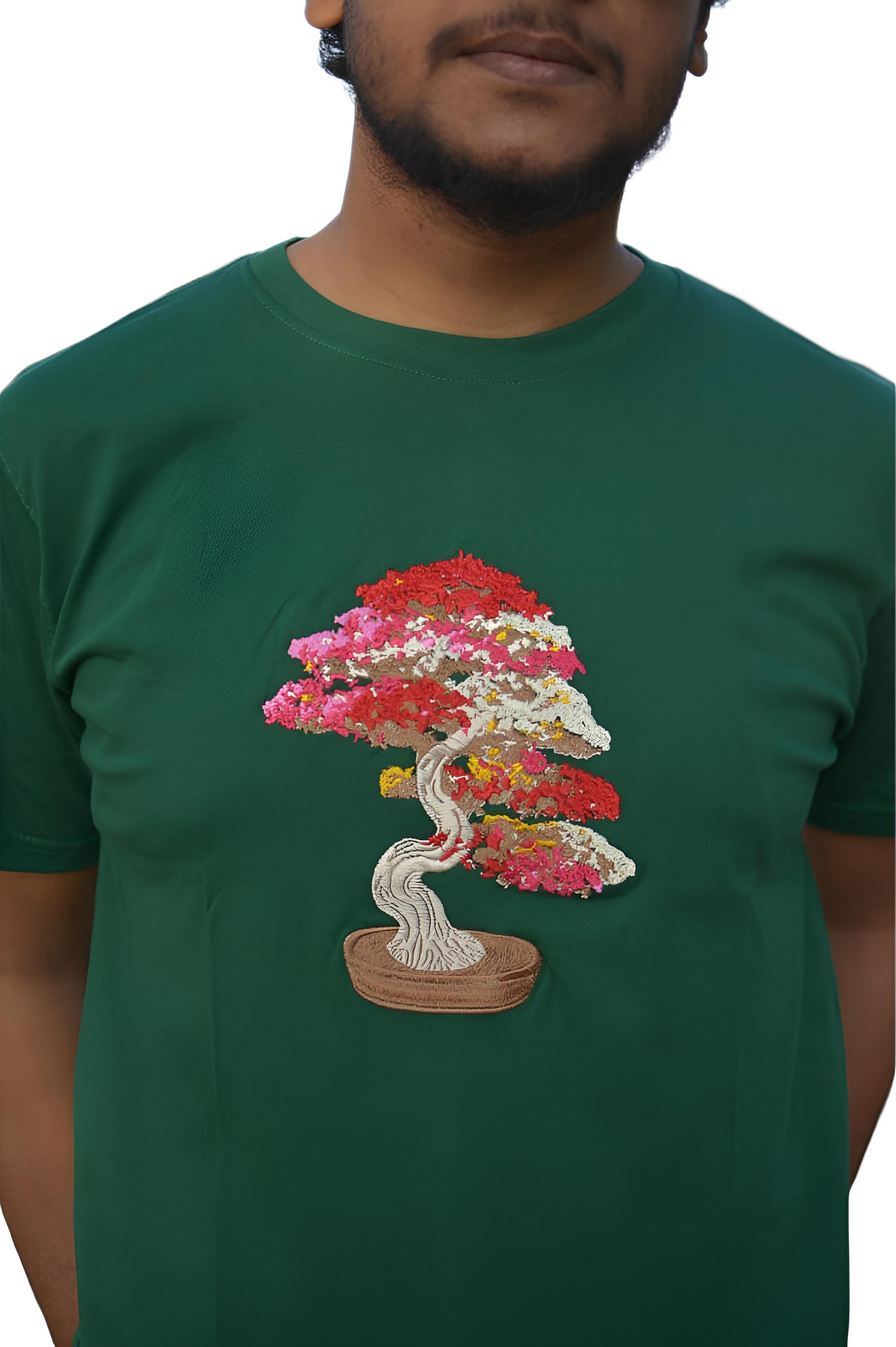 Embroidered Bonsai Tree T-Shirt | MHO India