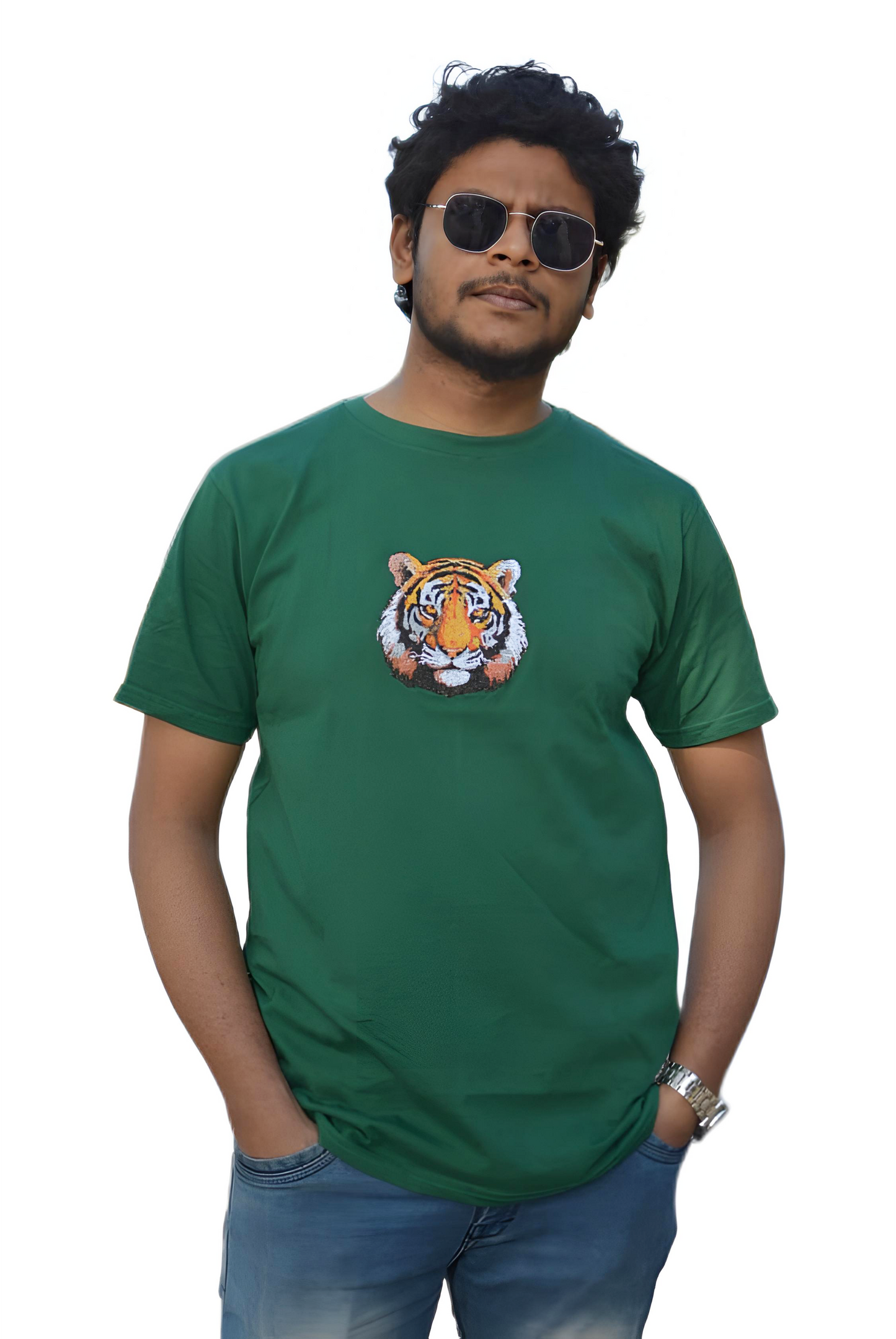 Embroidered Tiger Head T-Shirt | MHO India