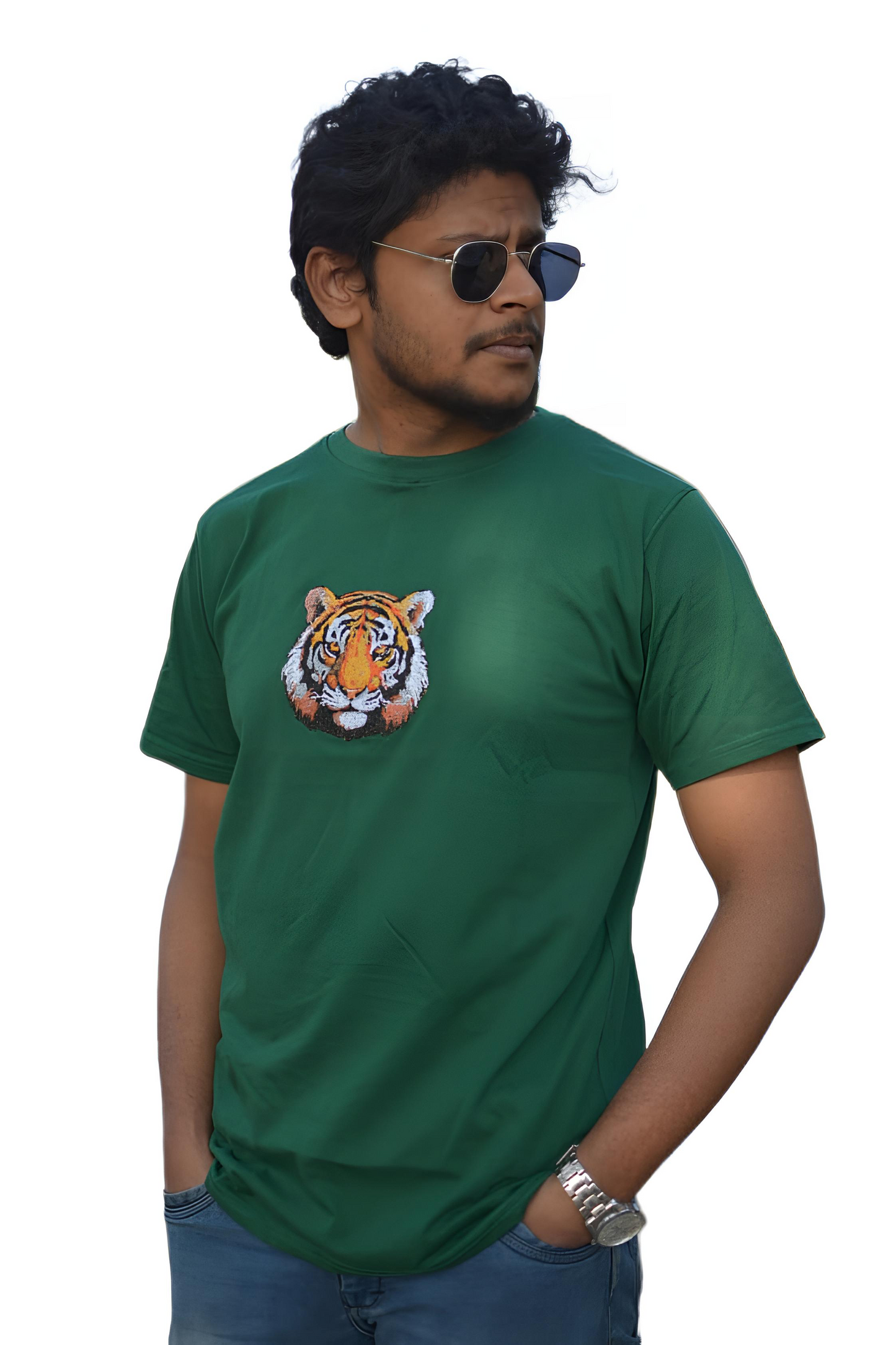 Embroidered Tiger Head T-Shirt | MHO India