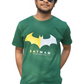 MHO Men’s Dark Green Batman Logo Printed T-Shirt | Regular Fit | 100% Cotton