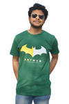 MHO Men’s Dark Green Batman Logo Printed T-Shirt | Regular Fit | 100% Cotton