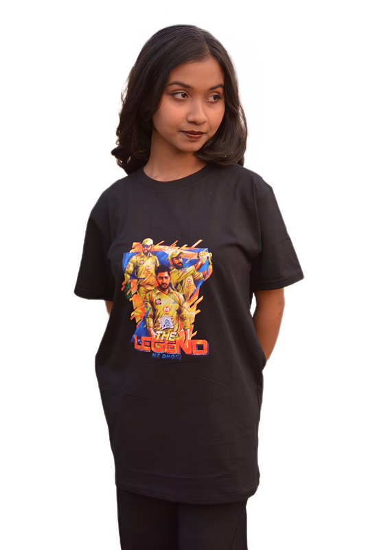 The Legend MSD – Cricket Tribute Graphic T-Shirt | MHO India