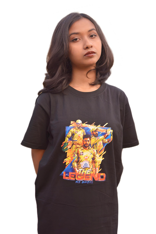 The Legend MSD – Cricket Tribute Graphic T-Shirt | MHO India